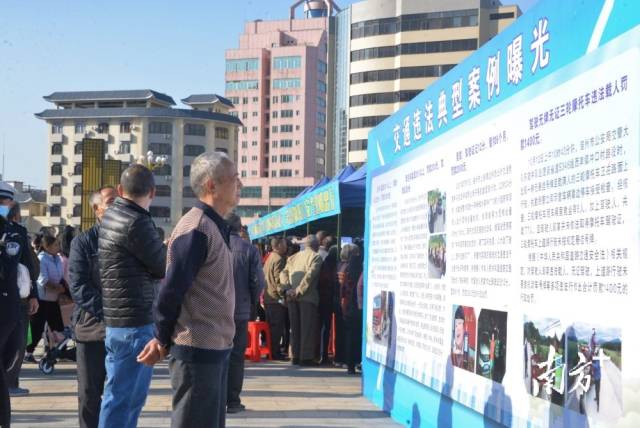 市民參觀交通安全知識(shí)圖片展。張曉欣 攝